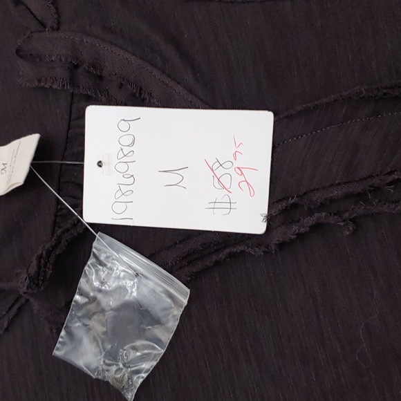 COPY - Anthropolgie Women's Size Medium Roll Tab Sleeve, V Neck Sheer Tee - Picture 9 of 9